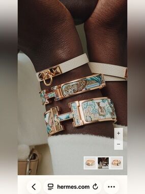 Final Price-No Offers! Hermes Clic Clac H Enamel Yellow Gold Wide Bracelet- PM!